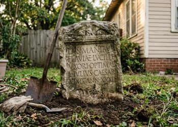 Como uma lápide de quase 2.000 anos foi parar no quintal de uma casa na Louisiana? Arqueólogos finalmente descobriram a resposta