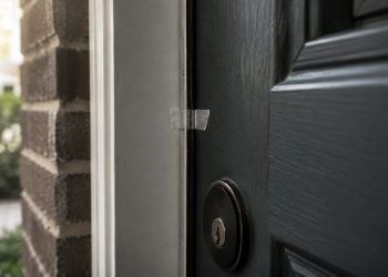 Você vê fita adesiva na porta de uma casa? Descubra o que significa e o que fazer