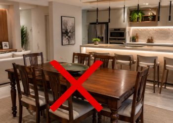 A mesa de jantar tradicional perde espaço em 2026, enquanto bancadas integradas e ambientes multifuncionais dominam os novos projetos de interiores