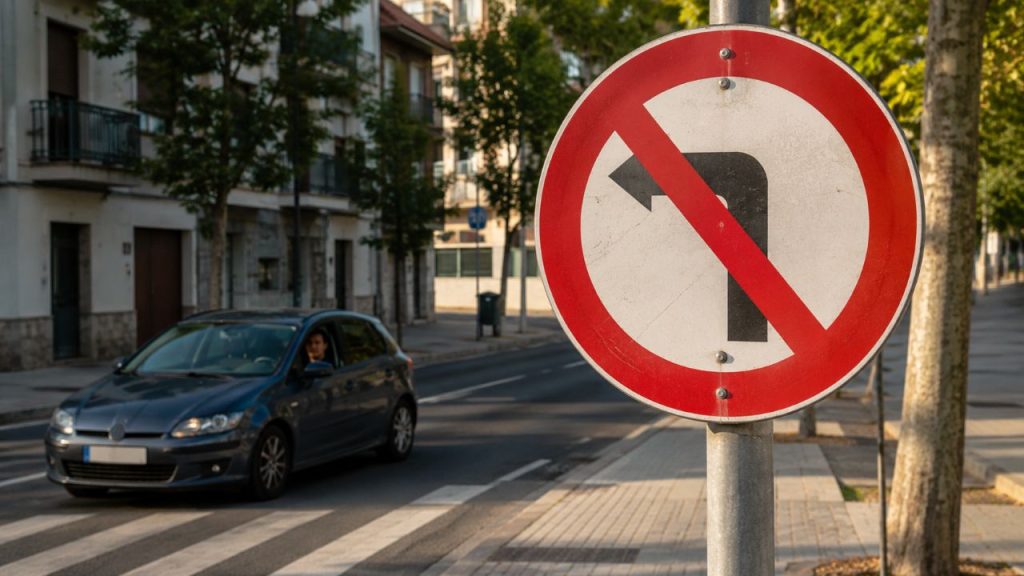 O que significa a placa de trânsito com fundo branco e um círculo vermelho ao redor?