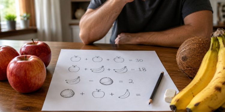 Tente resolver este quebra-cabeça matemático com frutas sem errar os detalhes