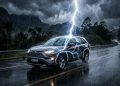O que aconteceria se um carro fosse atingido por um raio?