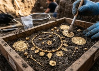 O ouro que atravessou 35 séculos ainda guarda as impressões das mãos que o moldaram