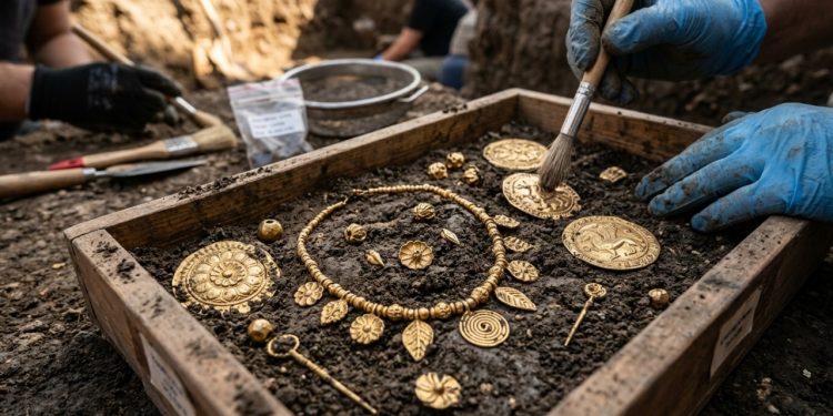 O ouro que atravessou 35 séculos ainda guarda as impressões das mãos que o moldaram