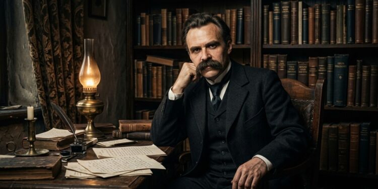 Friedrich Nietzsche, filósofo alemão que questionou valores morais tradicionais e a construção do eu: “Você só se torna quem realmente é quando abandona todas as versões que os outros criaram de você”