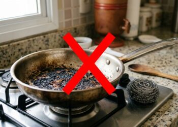 Nunca mais esfregue panelas queimadas: bastam 2 colheres deste ingrediente para soltar a crosta sem esforço excessivo