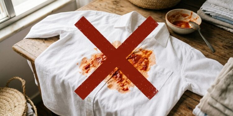 3 maneiras de remover manchas de molho de tomate da roupa sem esforço e produtos caros sem deixar vestígios