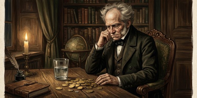 Arthur Schopenhauer, um dos filósofos mais influentes do século XIX, afirmou: "A riqueza é como água salgada: quanto mais se bebe, mais sede se tem."