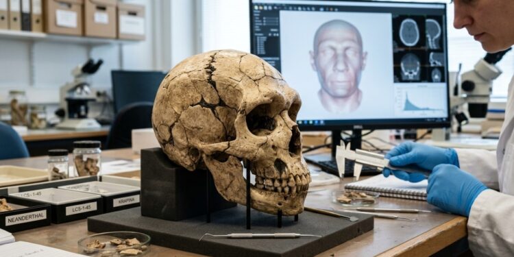Após reconstruir 200 fragmentos de crânio, cientistas revelam o rosto de uma mulher neandertal de 75 mil anos