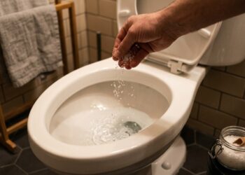 Sal grosso no vaso sanitário todas as noites: entenda como esse truque simples ajuda a combater bactérias, odores e sujeiras difíceis
