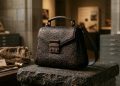 Bolsa de “couro de dinossauro” causa polêmica, mas a verdade por trás do material é bem diferente