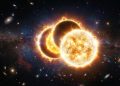 Sistema raro de três estrelas cria eclipses espetaculares e pode terminar em uma explosão cósmica