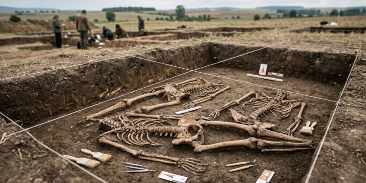 Quem levou os crânios? Vala com 77 esqueletos decapitados intriga pesquisadores há séculos enterrados