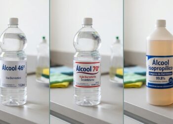 Álcool 46°, álcool 70° e álcool isopropílico: qual é a diferença e quando usar cada um?