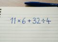 A conta 11 × 6 + 32 ÷ 4 parece simples, mas esconde um erro comum que faz milhares tropeçarem