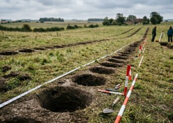 Mistério arqueológico de 2.500 anos intriga cientistas: para que serviam essas estranhas faixas de buracos na Dinamarca?