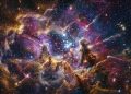 O maior telescópio espacial do mundo registrou um verdadeiro berçário de estrelas a 1.280 anos-luz da Terra