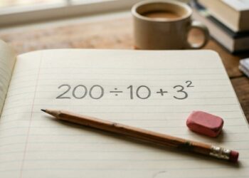 Só os mais rápidos acertam 200 ÷ 10 + 3² sem usar calculadora