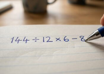 Apenas 3% conseguem acertar: quanto vale 144 ÷ 12 × 6 − 8 sem cair na armadilha?