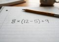 Apenas uma minoria consegue resolver 8 × (12 – 5) + 9 sem se confundir