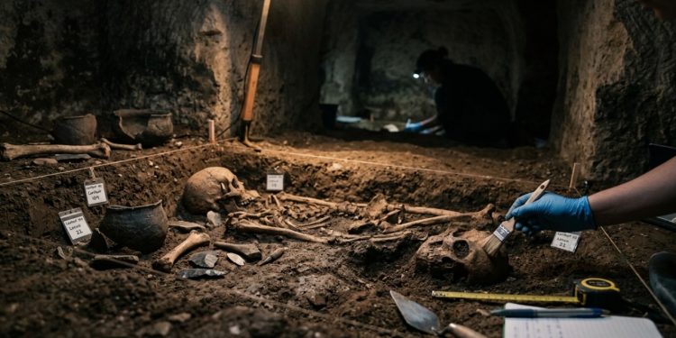 O maior túmulo da Era do Cobre da Europa revelou um segredo sombrio escondido por quase 5.000 anos.