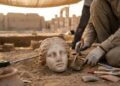 Arqueólogos encontram Afrodite de mármore, artefatos faraônicos e uma basílica romana na mesma cidade egípcia