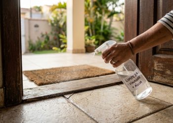Borrifar vinagre na entrada da casa: o truque econômico com que está ganhando espaço entre os cuidados domésticos