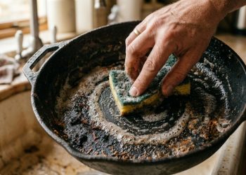 Como restaurar frigideiras queimadas de ferro fundido ou aço inoxidável em 30 minutos com um truque simples e barato