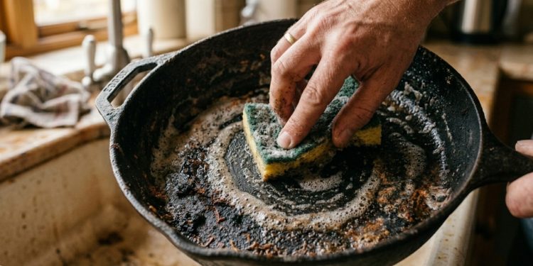Como restaurar frigideiras queimadas de ferro fundido ou aço inoxidável em 30 minutos com um truque simples e barato