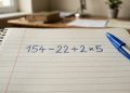 O desafio matemático que separa os atentos dos apressados: 154 – 22 ÷ 2 × 5