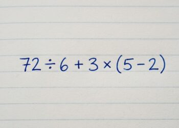 Você consegue resolver 72 ÷ 6 + 3 × (5 − 2) sem errar? Um teste de QI disfarçado de cálculo básico