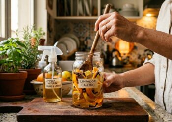 Álcool, cravo e cascas de frutas: a combinação que vira um desinfetante caseiro que vai deixar a casa limpa e super perfumada
