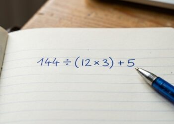 A conta 144 ÷ (12 × 3) + 5 está confundindo até quem diz saber matemática