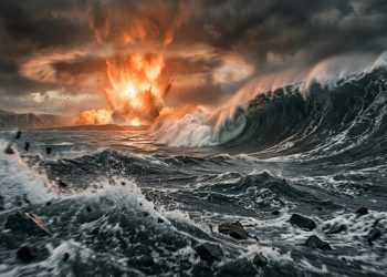 Um asteroide desencadeou um tsunami de mais de 100 metros e deixou uma cicatriz escondida no oceano