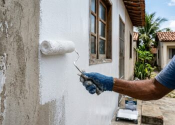 A tinta caseira que reduz o calor em paredes externas que levam sol o dia inteiro e ajuda a tornar a casa mais agradável