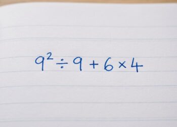 Este cálculo simples esconde uma armadilha: 9² ÷ 9 + 6 × 4 testa seu domínio da ordem das operações