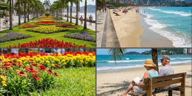 5,3 km de jardim à beira-mar no Guinness e o 6º melhor qualidade de vida do país: a cidade do litoral paulista que virou refúgio de aposentados