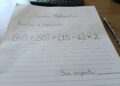 Desafio de matemática: quanto é (60 + 30) ÷ (15 - 6) x 2?