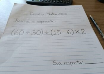 Desafio de matemática: quanto é (60 + 30) ÷ (15 - 6) x 2?