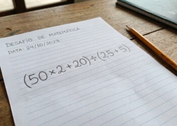 Desafio de matemática: quanto é (50 x 2 + 20) ÷ (25 + 5)?
