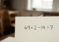 O enigma 49 × 2 − 14 ÷ 7 virou um teste inesperado de inteligência