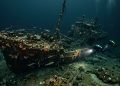 Descoberta de um navio naufragado do século 18 na Noruega e a recuperação de seus tesouros intactos.