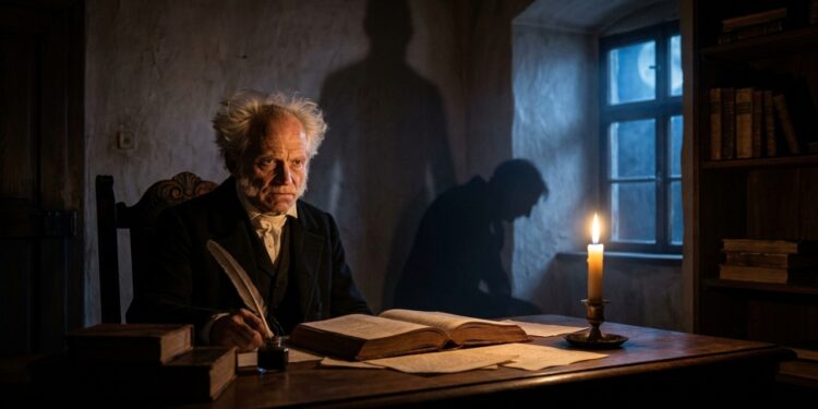 Schopenhauer aparece em estudo sombrio diante da sombra moral da crueldade