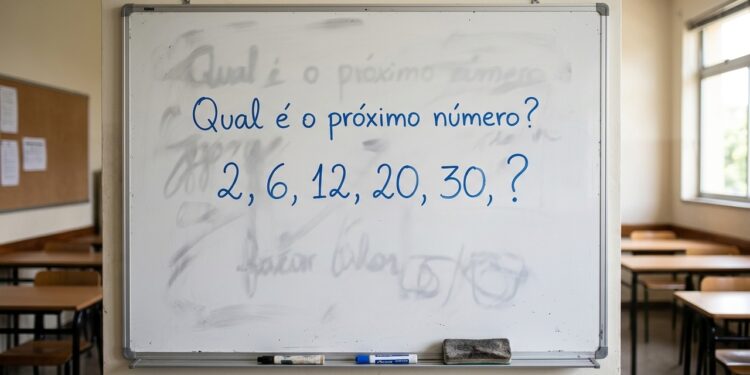 Desafio de matemática: Qual o próximo número da sequência 2, 6, 12, 20, 30…?