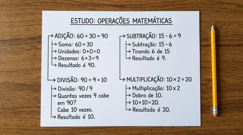 Desafio de matemática: quanto é (60 + 30) ÷ (15 - 6) x 2?