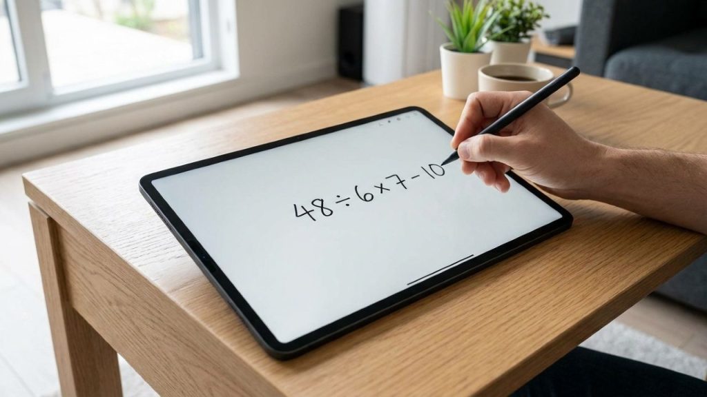 O desafio matemático 48 ÷ 6 × 7 – 10 parece simples até você tentar resolvê-lo