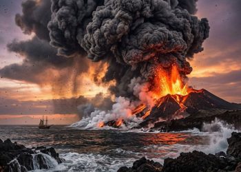 A erupção vulcânica de 1883 que foi ouvida a 5km de distância e continua sendo um dos eventos mais extremos da história moderna