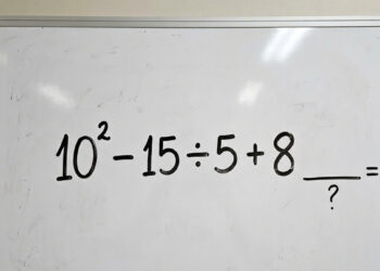 O cálculo “simples” que separa os inteligentes na primeira tentativa: 10² − 15 ÷ 5 + 8