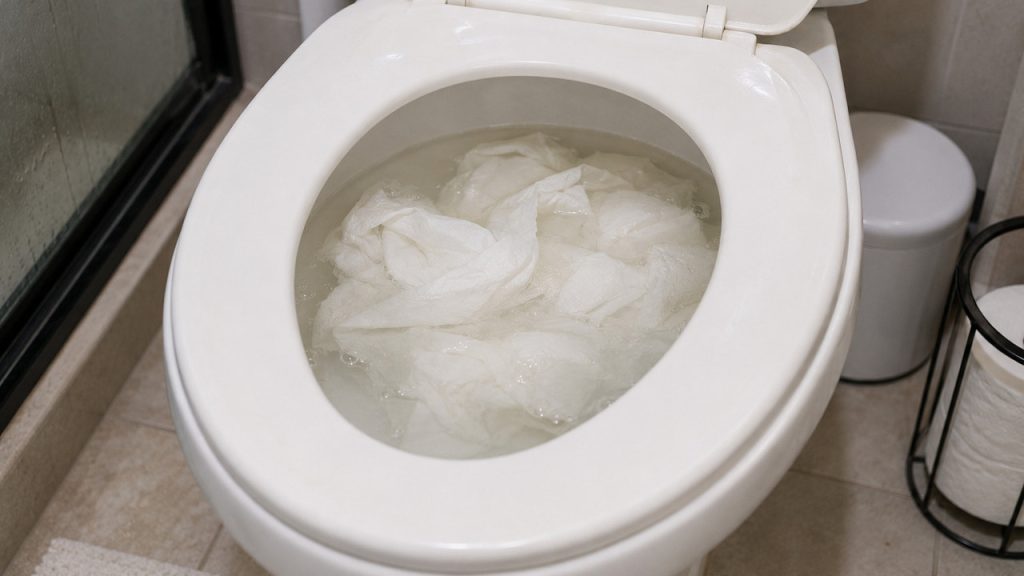 vaso sanitário entupido