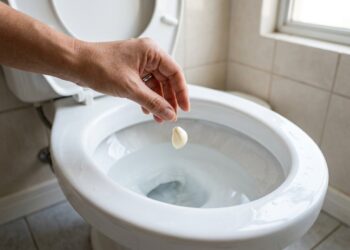 O que acontece quando você deixa um dente de alho no vaso sanitário durante a noite?